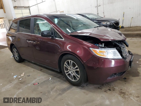 2012 Honda Odyssey EX-L with VIN 5FNRL5H62CB060551, listed as a Copart auction lot 53795335 with 138,026 mi miles and Salvage Title. Bid and sale history available at DreamBid. Image 4.