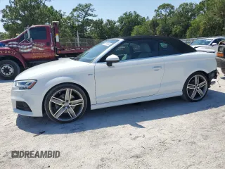 2018 Audi A3 Cabriolet Premium Plus z VIN WAUY8LFF5J1080641, wystawiony jako Copart lot #54944945 z przebiegiem 28 462 mil mil oraz Szkody całkowita. Historia ofert i sprzedaży dostępna na DreamBid. Obrazek 1.