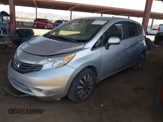 2014 Nissan Note S with VIN 3N1CE2CP0EL385172, listed as a IAAI auction lot 42315761 with 92,699 mi miles and . Bid and sale history available at DreamBid. Image 2.