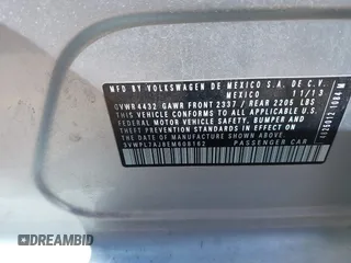 2014 Volkswagen Jetta TDI w/Sunroof & Nav с VIN 3VWPL7AJ8EM608162, выставлен на аукционе IAAI как лот 42516807 с пробегом 173 798 миль миль и . История ставок и продаж доступна на DreamBid. Изображение 9.