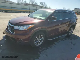 2014 Toyota Highlander XLE with VIN 5TDKKRFH1ES005619, listed as a Copart auction lot 47573315 with 184,364 mi miles and Salvage Title. Bid and sale history available at carsss.com. Image 1.