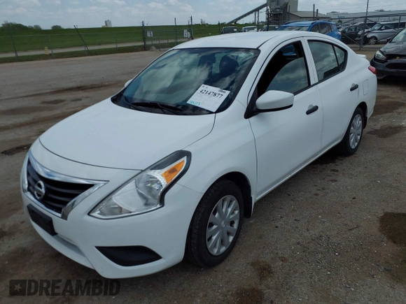 2016 Nissan Versa S Plus with VIN 3N1CN7AP1GL880161, listed as a IAAI auction lot 42147877 with 188,673 mi miles. Bid and sale history available at carsss.com. Image 2.