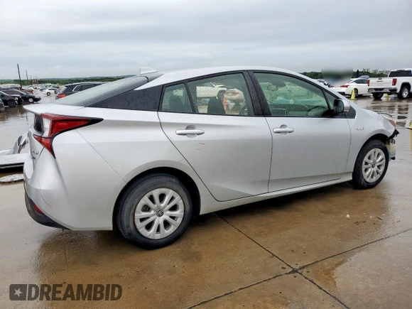 2021 Toyota Prius L Eco with VIN JTDKAMFU1M3142014, listed as a Copart auction lot 55038365 with 76,211 mi miles and Salvage title. Bid and sale history available at DreamBid. Image 3.