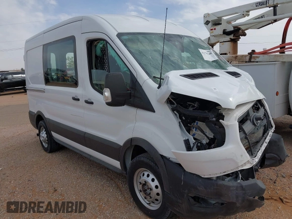 2023 Ford Transit Cargo with VIN 1FTBR2C83PKA71896, listed as a IAAI auction lot 42201228 with 31,427 mi miles and . Bid and sale history available at carsss.com. Image 1.