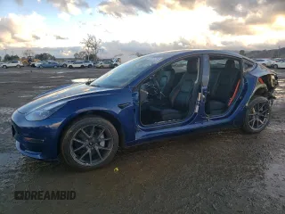 2022 Tesla Model 3 Long Range with VIN 5YJ3E1EB0NF147376, listed as a Copart auction lot 87017294 with 23,149 mi miles and Salvage Title. Bid and sale history available at carsss.com. Image 1.