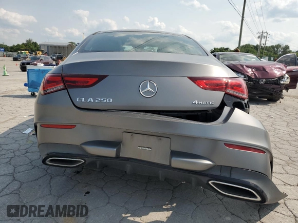 2021 Mercedes-Benz CLA 250 with VIN W1K5J4HB8MN226060, listed as a Copart auction lot 60136875 with 33,676 mi miles and Salvage title. Bid and sale history available at DreamBid. Image 6.