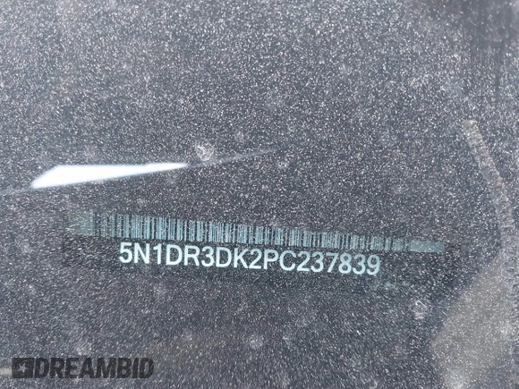 2023 Nissan Pathfinder Platinum с VIN 5N1DR3DK2PC237839, выставлен на аукционе IAAI как лот 41800209 с пробегом 21 446 миль миль и . История ставок и продаж доступна на DreamBid. Изображение 9.