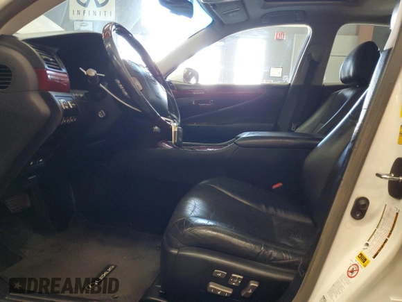 2011 Lexus LS 460 with VIN JTHCL5EF7B5009281, listed as a Copart auction lot 62846505 with 200,372 mi miles and Clean title. Bid and sale history available at DreamBid. Image 7.