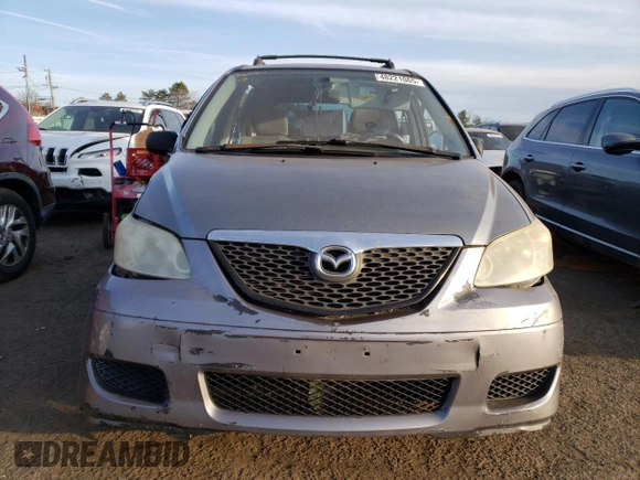 2005 Mazda MPV LX z VIN JM3LW28A850549996, wystawiony jako Copart lot #48221065 z przebiegiem Nie podano mil oraz Szkoda całkowita • Salvage title. Historia ofert i sprzedaży dostępna na DreamBid. Obrazek 5.