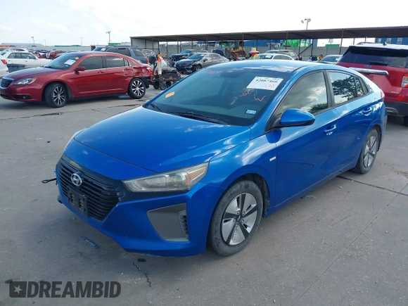2018 Hyundai Ioniq Blue with VIN KMHC65LC9JU065210, listed as a IAAI auction lot 42087460 with 162,899 mi miles and . Bid and sale history available at DreamBid. Image 2.