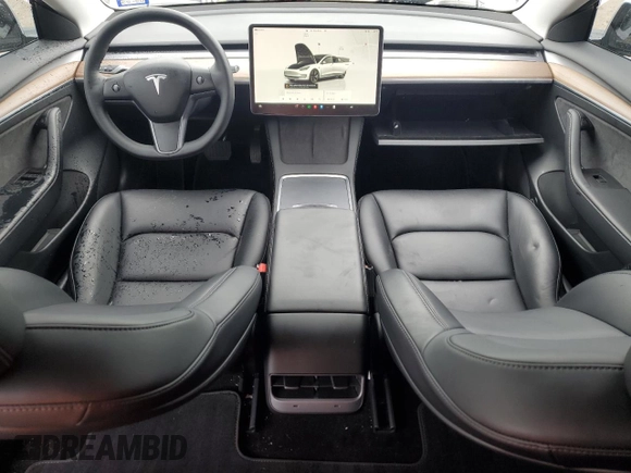2022 Tesla Model 3 Long Range with VIN 5YJ3E1EB2NF201275, listed as a Copart auction lot 88024985 with 43,540 mi miles and Salvage Title. Bid and sale history available at DreamBid. Image 8.