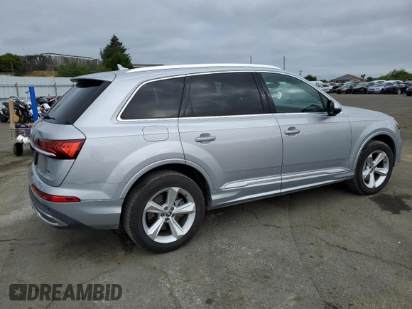 2020 Audi Q7 Premium with VIN WA1AJAF70LD008733, listed as a Copart auction lot 53377775 with 62,285 mi miles and Salvage title. Bid and sale history available at DreamBid. Image 3.