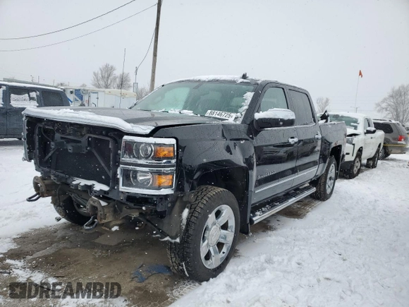 2015 Chevrolet Silverado 1500 LTZ with VIN 3GCUKSEC6FG459676, listed as a Copart auction lot 88146725 with 140,413 mi miles and Salvage Title. Bid and sale history available at DreamBid. Image 1.