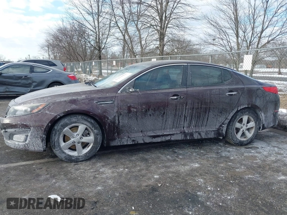 2014 Kia Optima LX with VIN 5XXGM4A71EG289837, listed as a IAAI auction lot 41418069 with 97,662 mi miles. Bid and sale history available at carsss.com. Image 14.