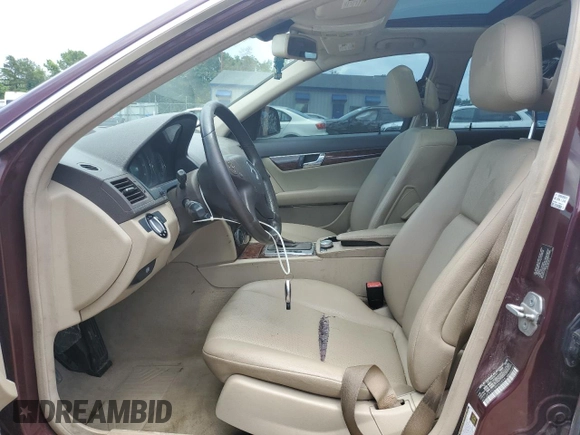 2009 Mercedes-Benz C 300 Sport with VIN WDDGF54X29R083494, listed as a Copart auction lot 58584005 with 189,716 mi miles and Salvage title. Bid and sale history available at DreamBid. Image 7.