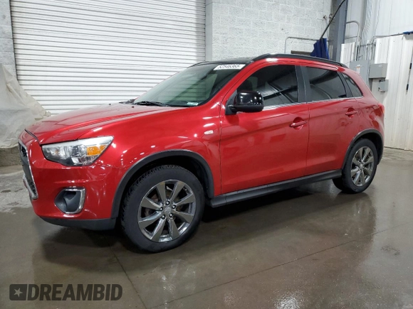 2013 Mitsubishi Outlander Sport LE with VIN 4A4AR5AU0DE017066, listed as a Copart auction lot 52546365 with 221,093 mi miles and Salvage Title. Bid and sale history available at carsss.com. Image 1.