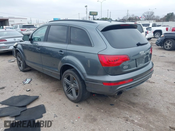 2014 Audi Q7 3.0T S line Prestige with VIN WA1DGAFEXED003259, listed as a IAAI auction lot 41624351 with 104,938 mi miles. Bid and sale history available at carsss.com. Image 3.
