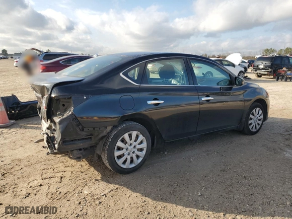 2015 Nissan Sentra S with VIN 3N1AB7AP8FY365322, listed as a Copart auction lot 43971355 with 77,075 mi miles and Salvage Title. Bid and sale history available at carsss.com. Image 3.