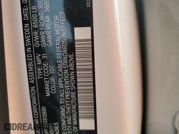 2025 Volvo XC90 Plug-In Hybrid Ultra z VIN YV4H60PF3S1312691, wystawiony jako Copart lot #51518005 z przebiegiem Nie podano mil oraz Szkoda całkowita • Salvage title. Historia ofert i sprzedaży dostępna na DreamBid. Obrazek 16.
