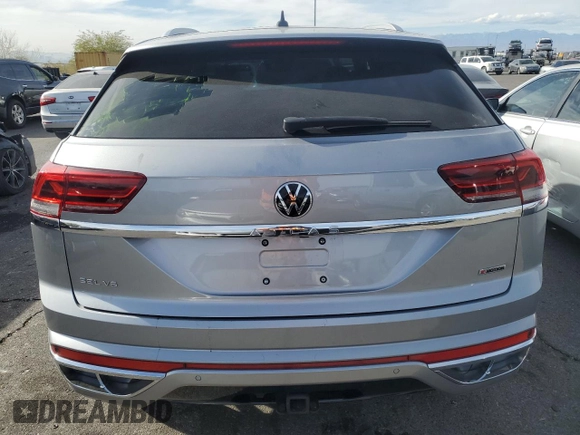2021 Volkswagen Atlas SEL Premium R-Line with VIN 1V2FE2CAXMC206926, listed as a Copart auction lot 82925464 with 37,051 mi miles and Salvage title. Bid and sale history available at DreamBid. Image 6.