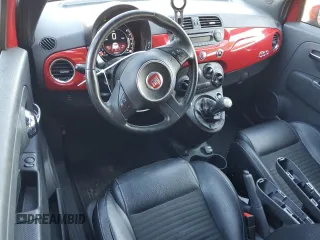 2015 FIAT 500 Turbo with VIN 3C3CFFHH4FT690327, listed as a Copart auction lot 46177695 with 47,815 mi miles and Clean Title. Bid and sale history available at carsss.com. Image 8.