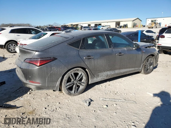 2024 Acura Integra Technology with VIN 19UDE4G76RA019108, listed as a Copart auction lot 47409955 with 39,050 mi miles and Salvage Title. Bid and sale history available at DreamBid. Image 3.