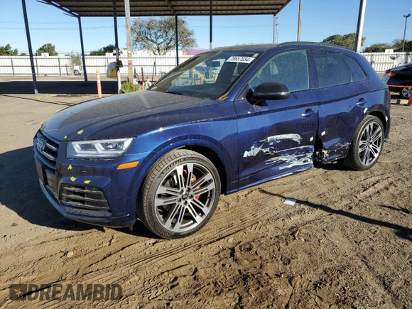 2019 Audi SQ5 Premium Plus with VIN WA1B4AFY5K2033996, listed as a Copart auction lot 78657034 with 34,215 mi miles and Salvage Title. Bid and sale history available at DreamBid. Image 1.
