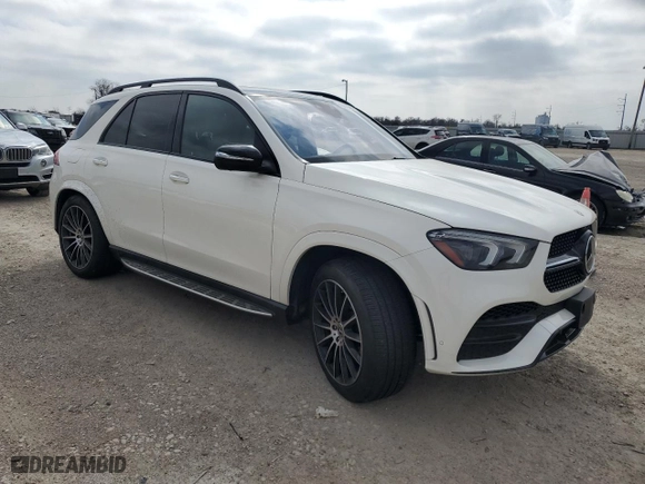 2020 Mercedes-Benz GLE with VIN 4JGFB8GB2LA168470, listed as a Copart auction lot 43975845 with 58,042 mi miles and Salvage Title. Bid and sale history available at carsss.com. Image 4.