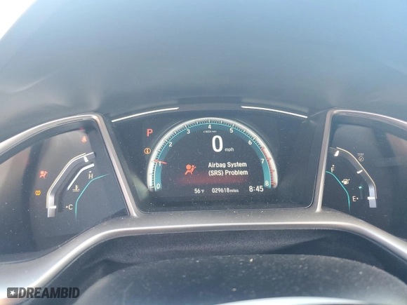 2020 Honda Civic Coupe EX with VIN 2HGFC3B30LH352314, listed as a Copart auction lot 46889115 with 29,618 mi miles and Salvage Title. Bid and sale history available at carsss.com. Image 9.