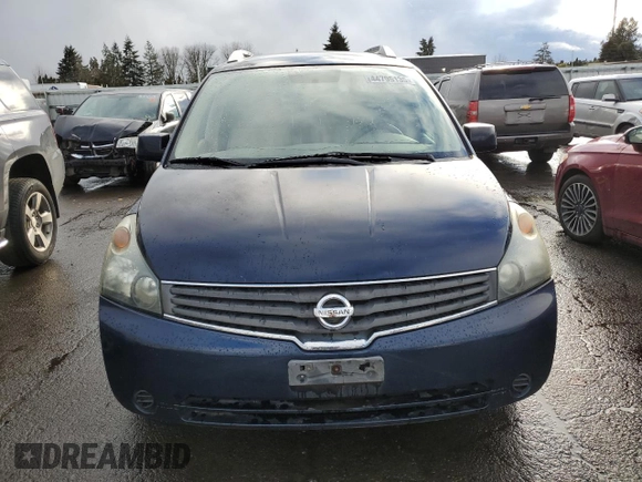 2007 Nissan Quest S with VIN 5N1BV28U37N116427, listed as a Copart auction lot 44795135 with 143,323 mi miles and Clean Title. Bid and sale history available at carsss.com. Image 5.
