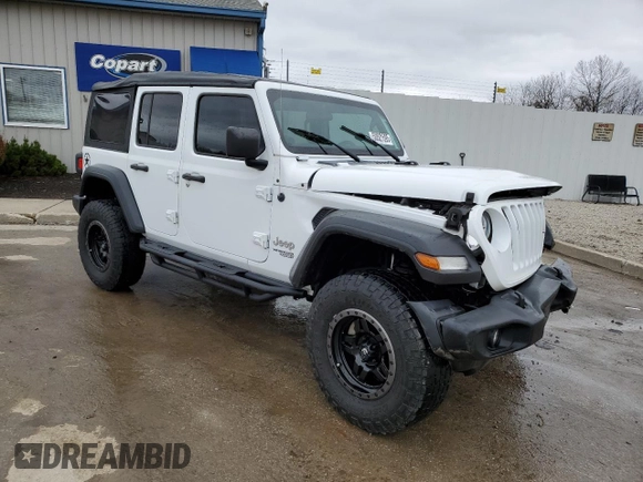 2021 Jeep Wrangler Unlimited Willys with VIN 1C4HJXDN2MW611018, listed as a Copart auction lot 50521595 with 68,724 mi miles and Salvage title. Bid and sale history available at DreamBid. Image 4.