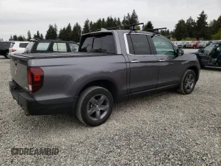 2021 Honda Ridgeline RTL-E with VIN 5FPYK3F71MB016967, listed as a Copart auction lot 53371544 with 34,382 mi miles and Salvage title. Bid and sale history available at DreamBid. Image 3.