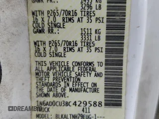 2011 Nissan Frontier SV z VIN 1N6AD0CU3BC429588, wystawiony jako Copart lot #50366045 z przebiegiem 109 132 mil mil oraz Szkoda całkowita • Salvage title. Historia ofert i sprzedaży dostępna na DreamBid. Obrazek 14.