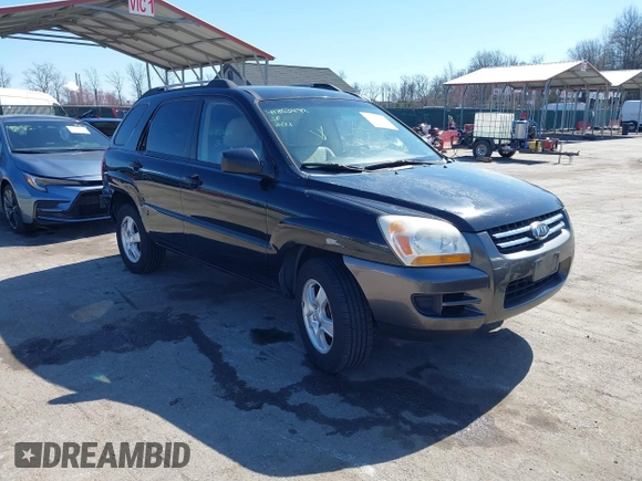 2007 Kia Sportage LX with VIN KNDJF724877313178, listed as a IAAI auction lot 41863492 with 199,138 mi miles. Bid and sale history available at carsss.com. Image 1.
