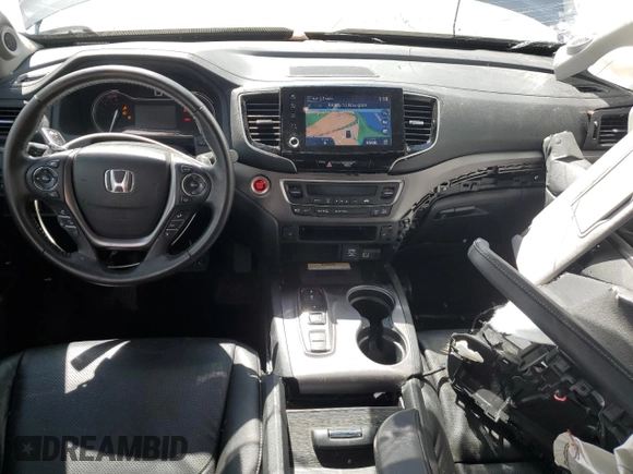 2023 Honda Ridgeline RTL-E with VIN 5FPYK3F78PB010961, listed as a Copart auction lot 51458635 with 33,508 mi miles and Salvage title. Bid and sale history available at DreamBid. Image 8.