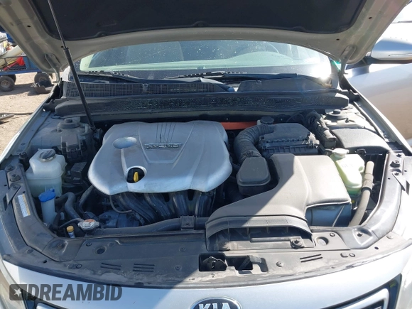 2012 Kia Optima Hybrid with VIN KNAGM4AD3C5033803, listed as a IAAI auction lot 42068386 with 115,442 mi miles. Bid and sale history available at carsss.com. Image 10.
