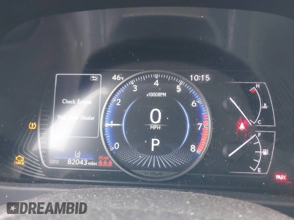 2020 Lexus UX with VIN JTHP3JBH5L2024624, listed as a IAAI auction lot 41826234 with 82,043 mi miles. Bid and sale history available at carsss.com. Image 7.
