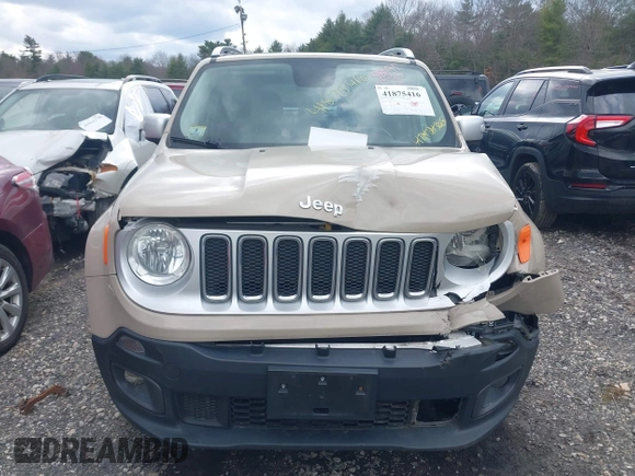 2016 Jeep Renegade Limited with VIN ZACCJBDT1GPC67646, listed as a IAAI auction lot 41875416 with 146,233 mi miles and . Bid and sale history available at DreamBid. Image 12.
