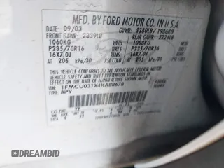 2004 Ford Escape XLT with VIN 1FMCU031X4KA88678, listed as a IAAI auction lot 42616524 with Not provided miles and . Bid and sale history available at DreamBid. Image 9.