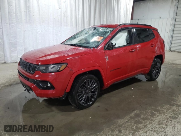 2023 Jeep Compass (RED) Edition with VIN 3C4NJDCN2PT511644, listed as a Copart auction lot 50709835 with 46,559 mi miles and Non Repairable. Bid and sale history available at carsss.com. Image 1.