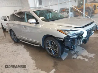 2017 Infiniti QX60 with VIN 5N1DL0MM3HC525307, listed as a IAAI auction lot 41578552 with 54,313 mi miles and . Bid and sale history available at DreamBid. Image 1.