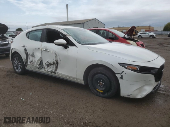 2020 Mazda 3 with VIN JM1BPBLM3L1158572, listed as a Copart auction lot 73055854 with Not provided miles and Salvage title. Bid and sale history available at DreamBid. Image 4.