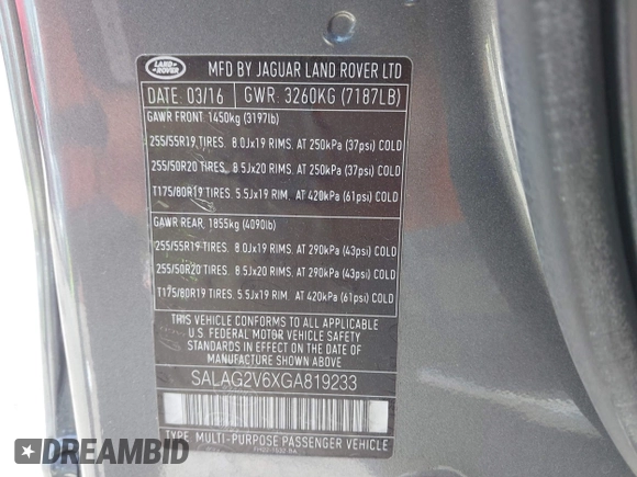 2016 Land Rover LR4 HSE с VIN SALAG2V6XGA819233, выставлен на аукционе IAAI как лот 42385462 с пробегом 90 548 миль миль и . История ставок и продаж доступна на DreamBid. Изображение 9.