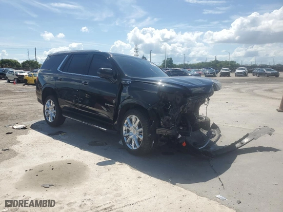 2021 Chevrolet Tahoe High Country with VIN 1GNSCTKL0MR393953, listed as a Copart auction lot 71020554 with 46,297 mi miles and Salvage Title. Bid and sale history available at carsss.com. Image 4.