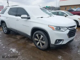 2021 Chevrolet Traverse LT Leather with VIN 1GNERHKWXMJ218191, listed as a IAAI auction lot 41512332 with 87,206 mi miles. Bid and sale history available at carsss.com. Image 1.