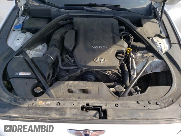 2015 Hyundai Genesis 3.8L with VIN KMHGN4JE9FU030497, listed as a Copart auction lot 58229074 with 166,236 mi miles and Salvage Title. Bid and sale history available at carsss.com. Image 13.