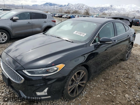 2019 Ford Fusion Titanium with VIN 3FA6P0K9XKR269374, listed as a Copart auction lot 50126815 with 86,164 mi miles and Salvage Title. Bid and sale history available at carsss.com. Image 1.