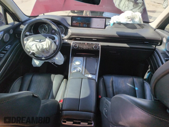 2021 Genesis GV80 with VIN KMUHCESC4MU040334, listed as a Copart auction lot 53325965 with 70,408 mi miles and Salvage title. Bid and sale history available at DreamBid. Image 8.