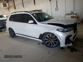2021 BMW X7 M50i with VIN 5UXCX6C03M9F03953, listed as a Copart auction lot 49971585 with 0 mi miles and Non Repairable. Bid and sale history available at carsss.com. Image 4.