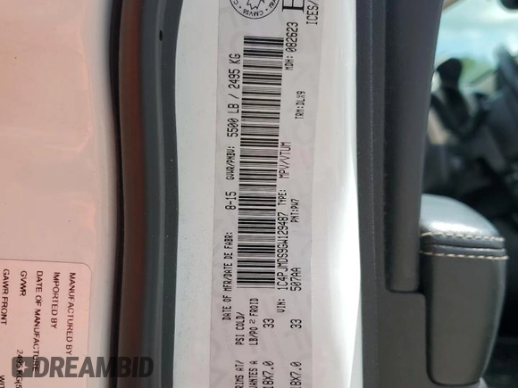 2016 Jeep Cherokee Limited z VIN 1C4PJMDS9GW129487, wystawiony jako Copart lot #57803595 z przebiegiem 121 123 mil mil oraz Szkoda całkowita • Salvage title. Historia ofert i sprzedaży dostępna na DreamBid. Obrazek 13.